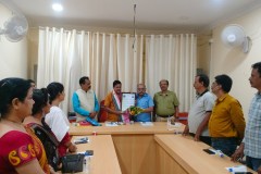 Falicitation to Prof Arun Kumar Khadanga in the IQAC meeting as Chairman on 22nd April 2025